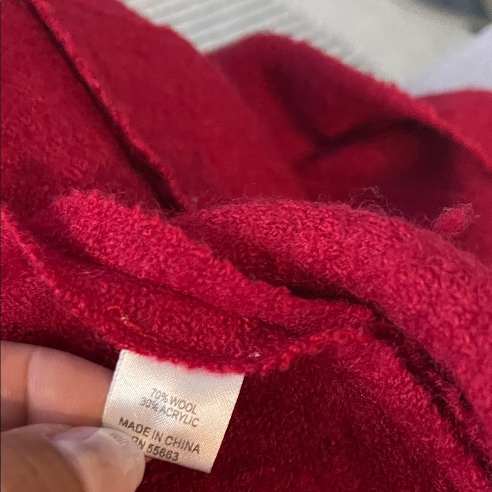 For Cynthia Women's Red Hooded Cape - Picture 6 of 6